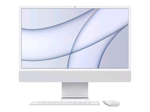 Apple iMac with 4.5K Retina display - All-in-one - M1 - RAM 8 GB - SSD 256 GB - M1 7-core GPU - WLAN: Bluetooth 5.0, 802.11a/b/g/n/ac/ax - macOS Monterey 12.0 -monitor: LED 24" 4480 x 2520 (4.5K) - tastiera: italiana - argento